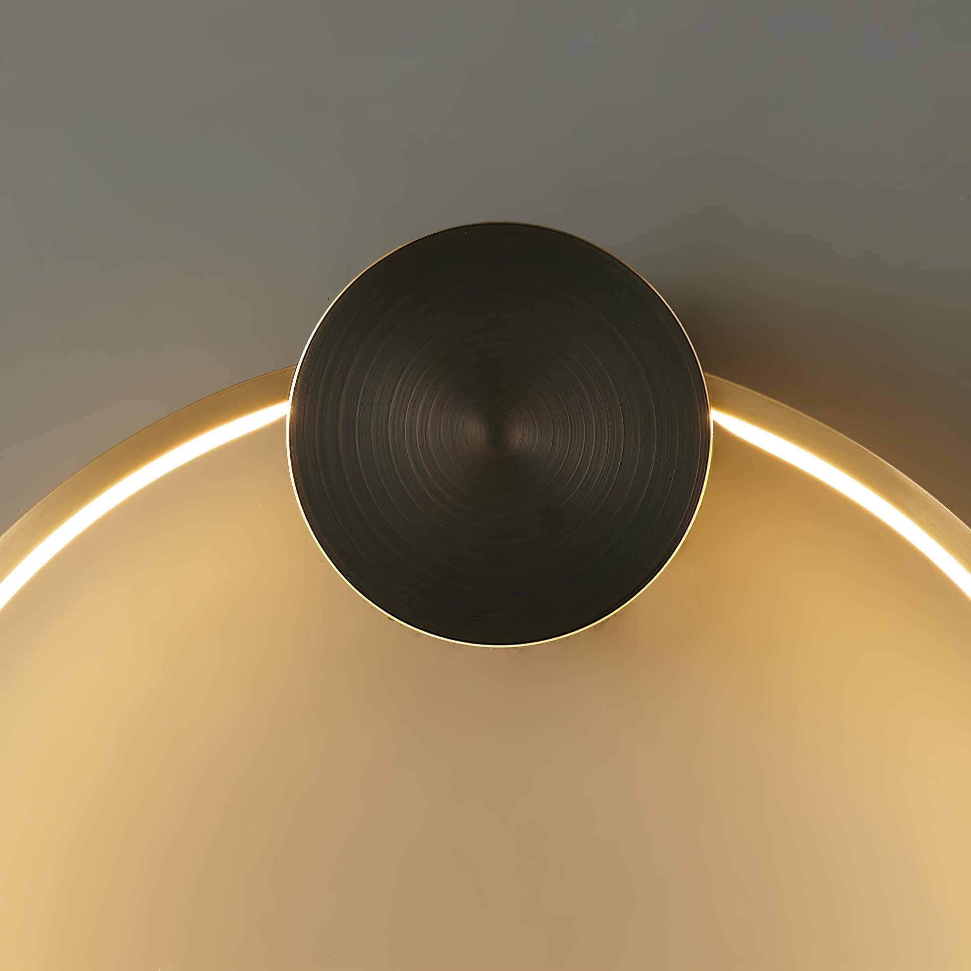 Minimalistische creatieve eenvoudige messing ronde LED-wandlamp HL776
