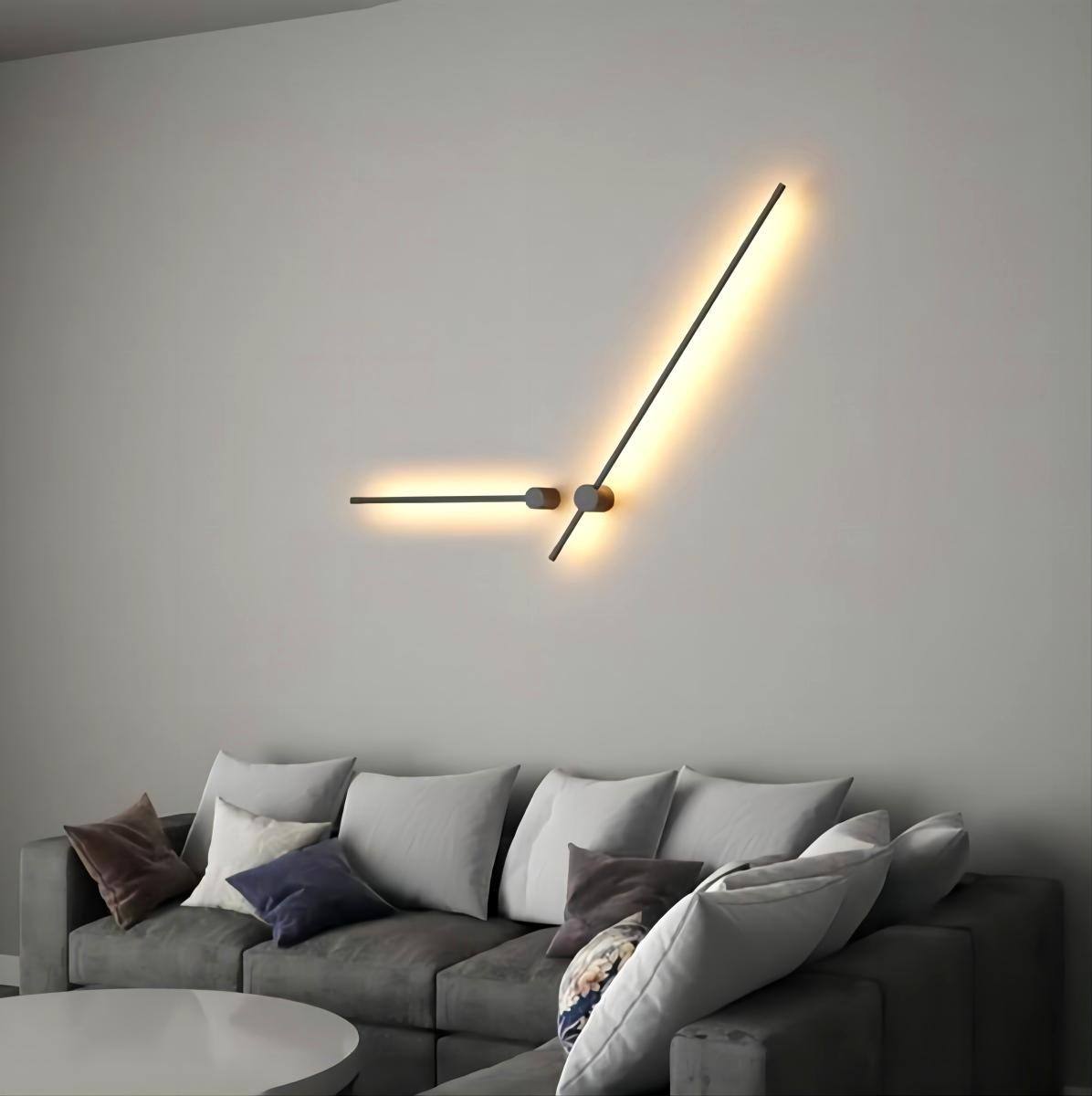 Industriële zwarte lineaire LED wandlamp HL159