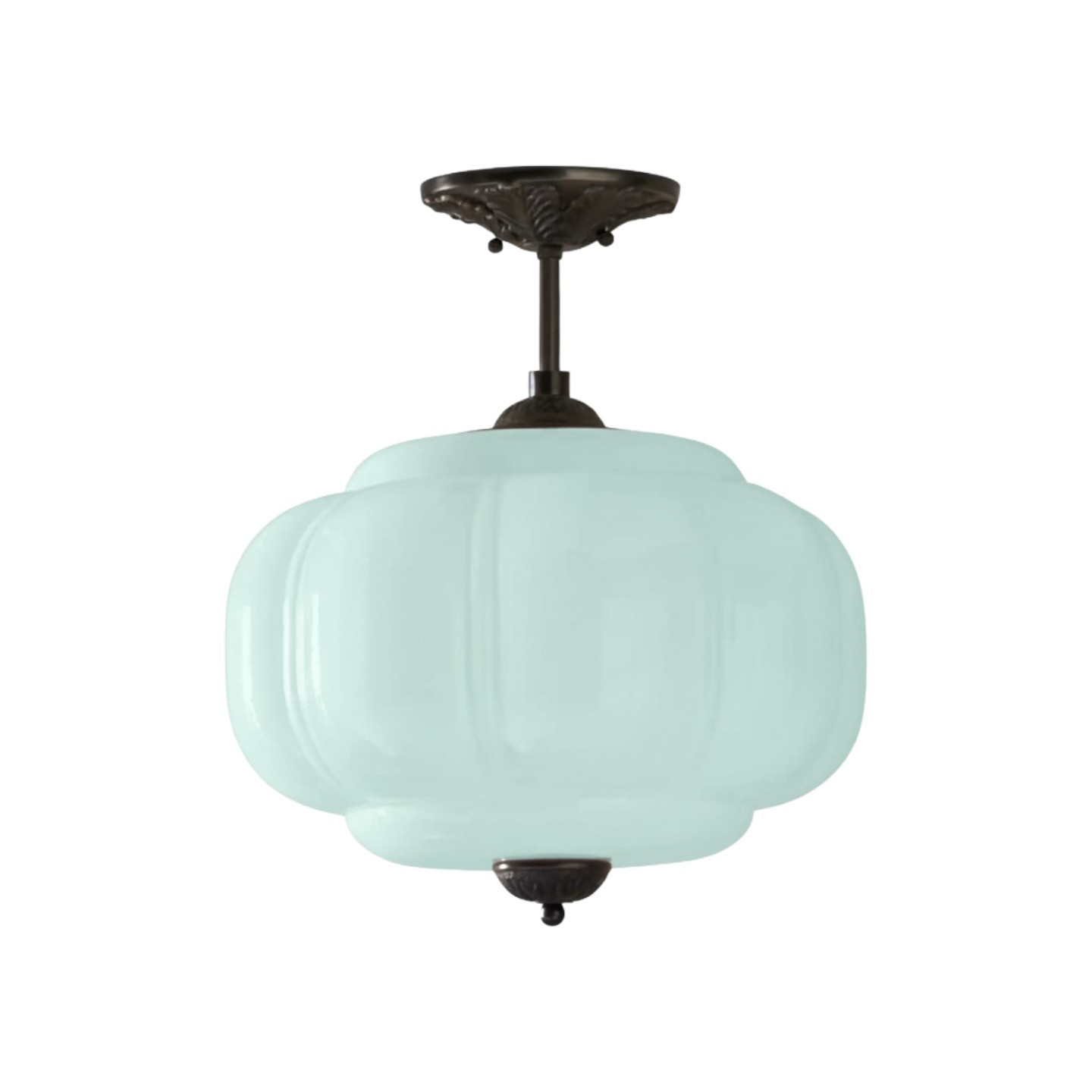Eloise Vintage Pumpkin Glass Semi-Flush Mount Hanglamp HL950