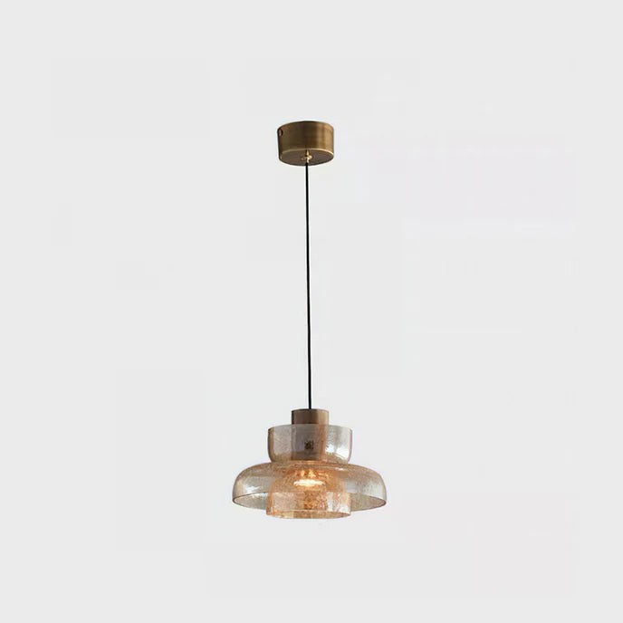 Retro hanglamp van gebarsten glas HL1253