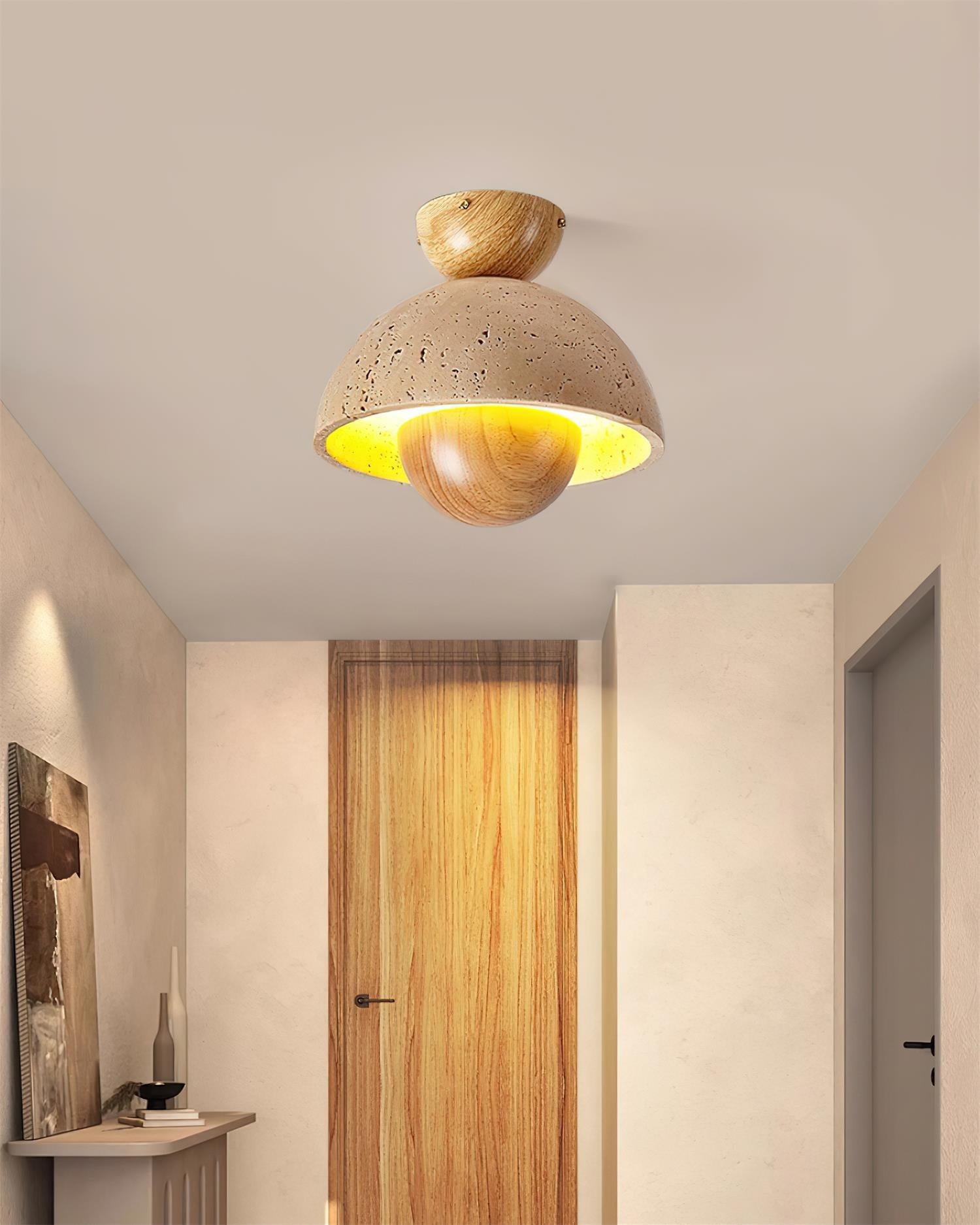 Japanse houten omgekeerde plafondlamp HL884