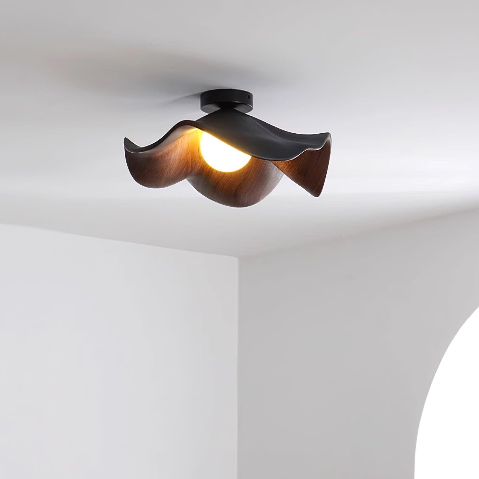 Nieuwe moderne eenvoudige plafondlamp met walnootnerf HL510
