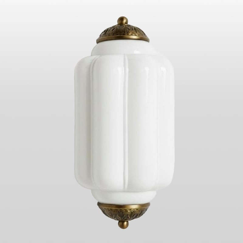 Eloise Messing Wandlamp – Elegante Melkglas Vintage Verlichting HL1652