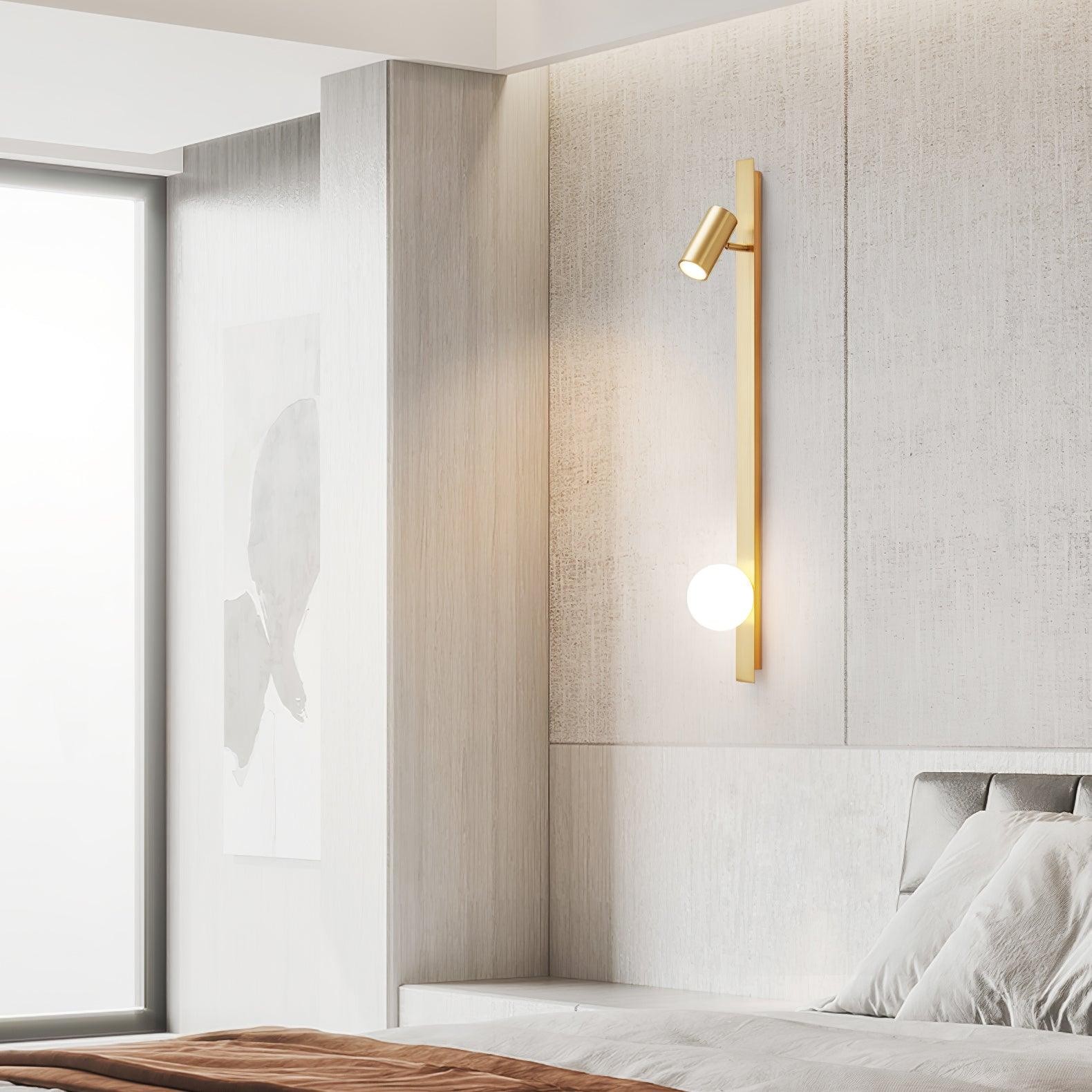 Moderne zwarte lineaire wandlamp met lange arm HL1123