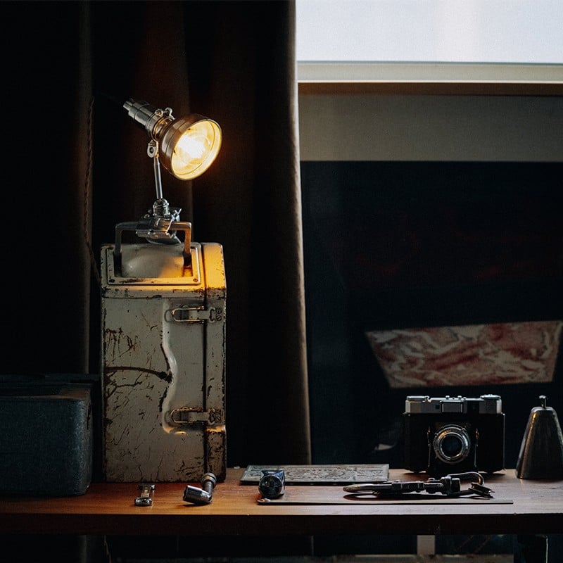 Vintage clip-on industriële lamp Serie