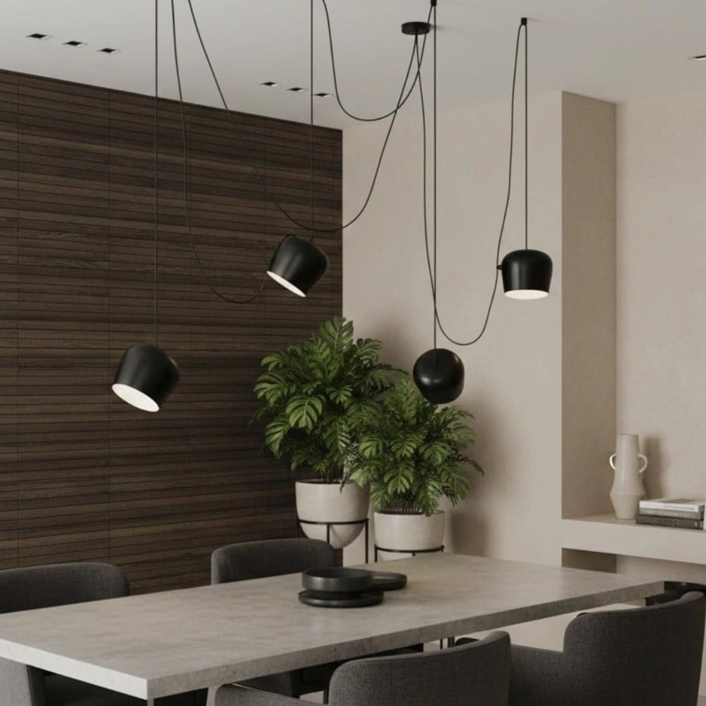 Axiomorna Industriele Hanglamp Eettafel (Dimbare versie)
