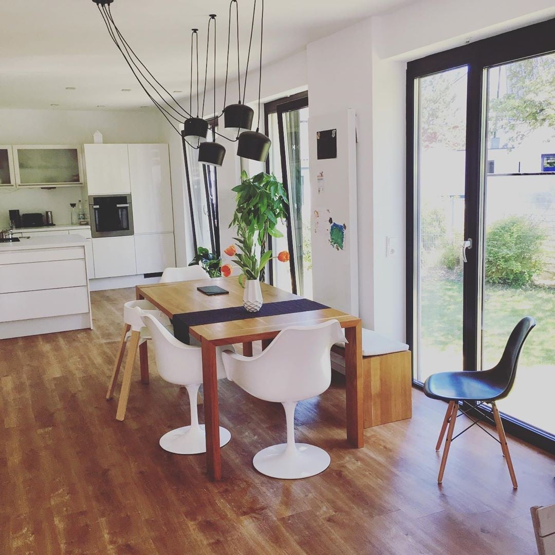Axiomorna Industriele Hanglamp Eettafel (Dimbare versie)