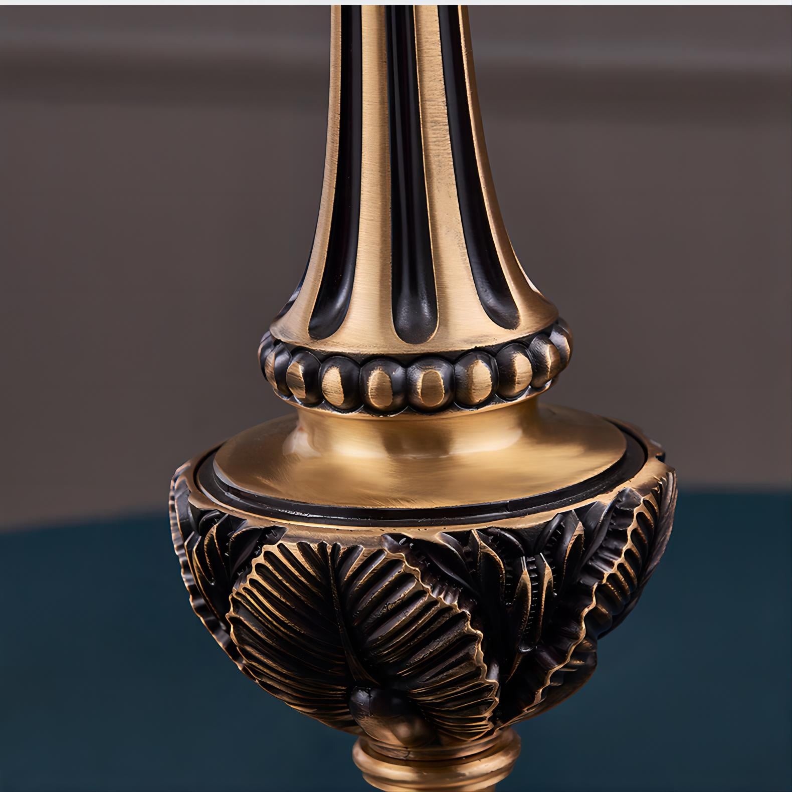 Vintage luxe koperen tafellamp