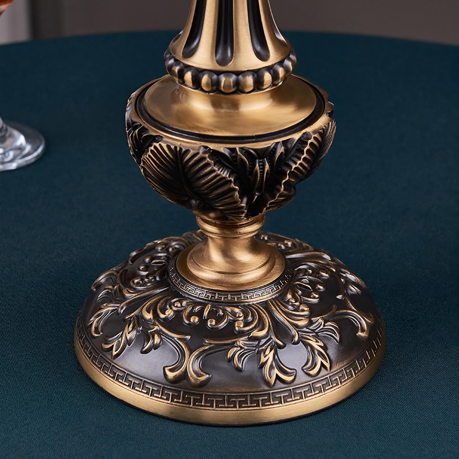 Vintage luxe koperen tafellamp