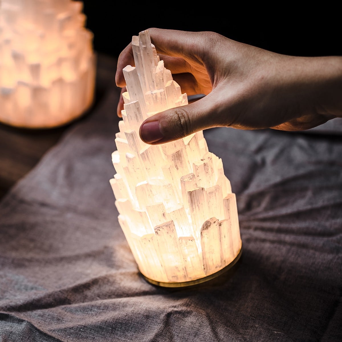 Bamboe scheuten Erts Batterij LED Tafellamp