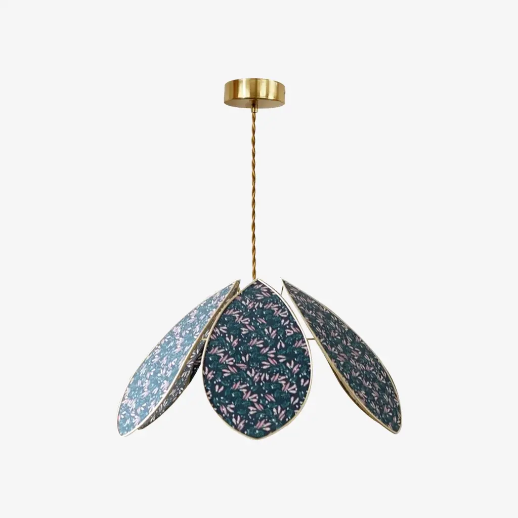21.7 in (55 cm) blue floral petal pendant light