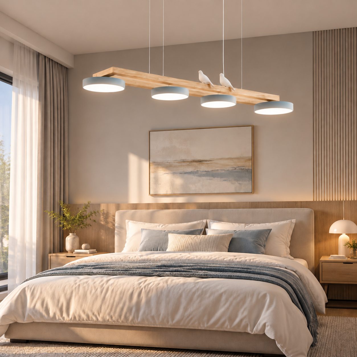 Lampadario lungo uccello moda nuovo stile HL742 — Camera da letto