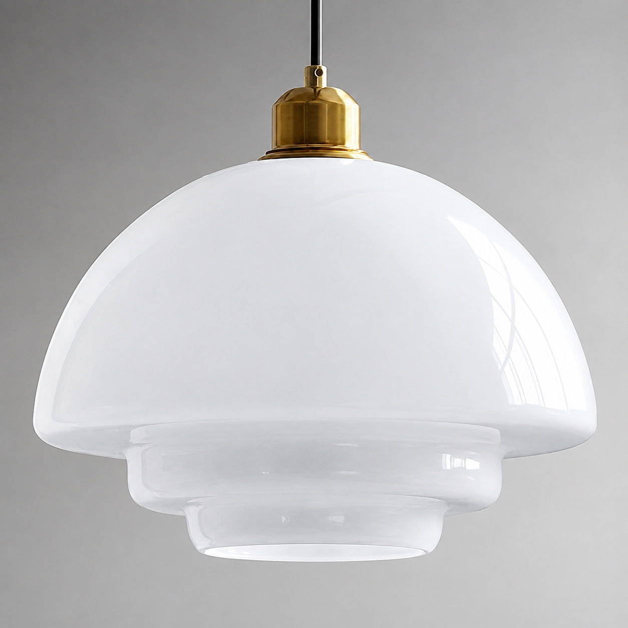 HL190 milk-white layered glass shade detail