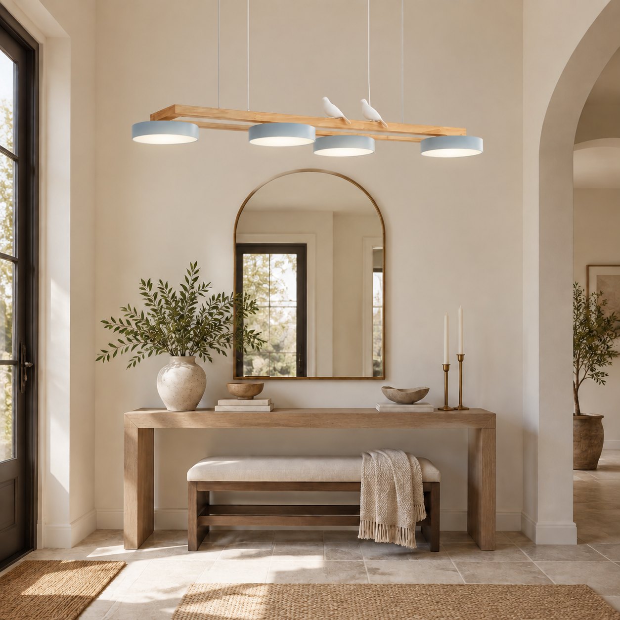 Lampadario lungo uccello moda nuovo stile HL742 — Ingresso