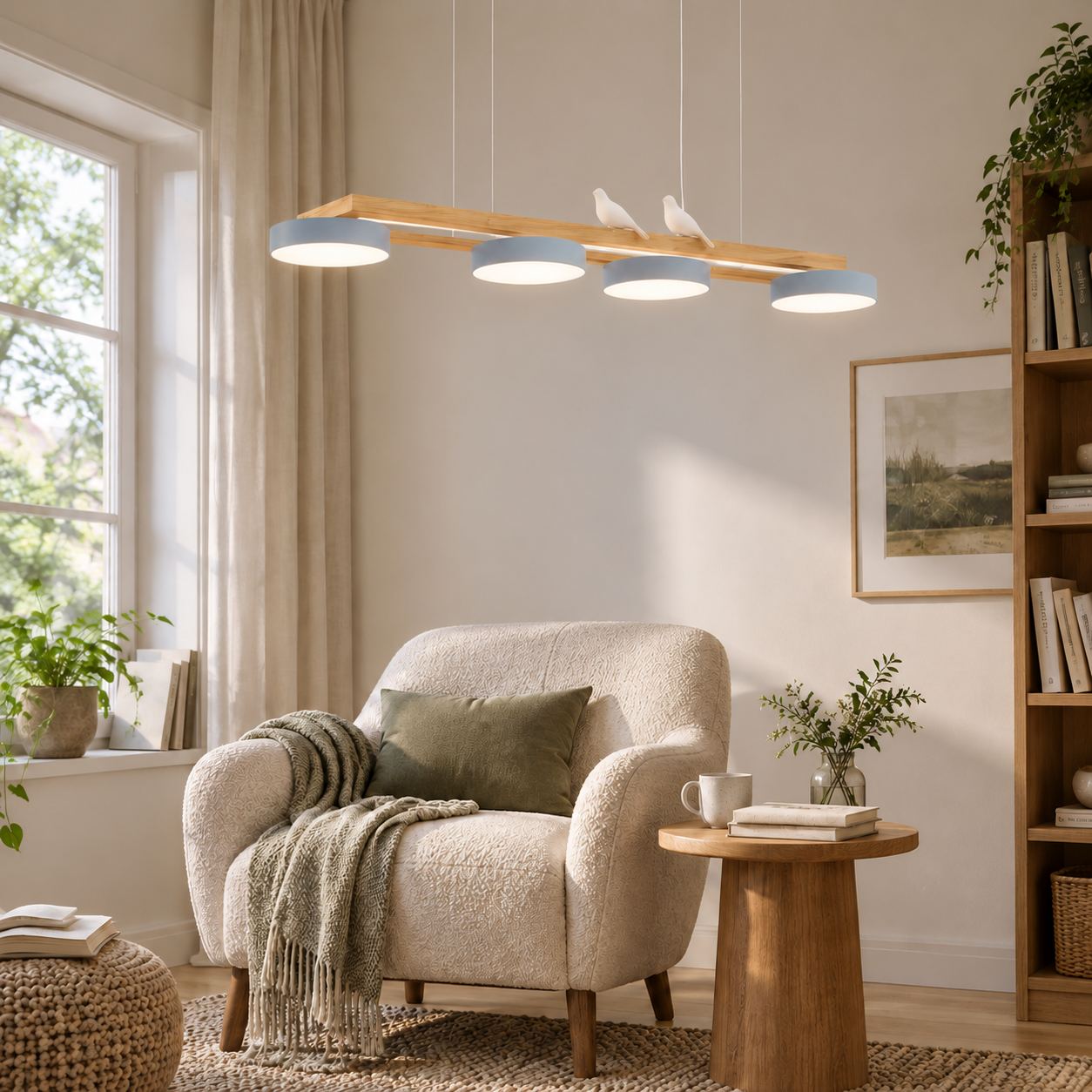 Lampadario lungo uccello moda nuovo stile HL742 — Angolo lettura