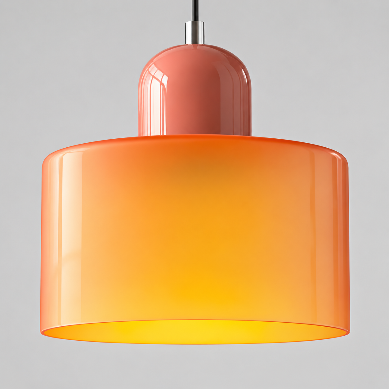 Orange translucent glass shade