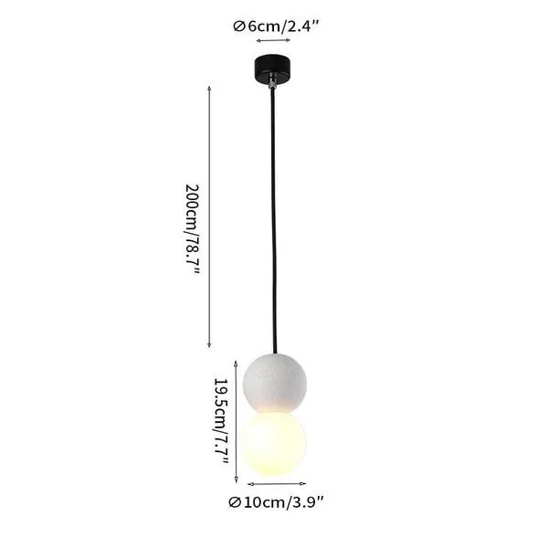Pendelleuchte: Durchmesser 10 cm × H 19,5 cm