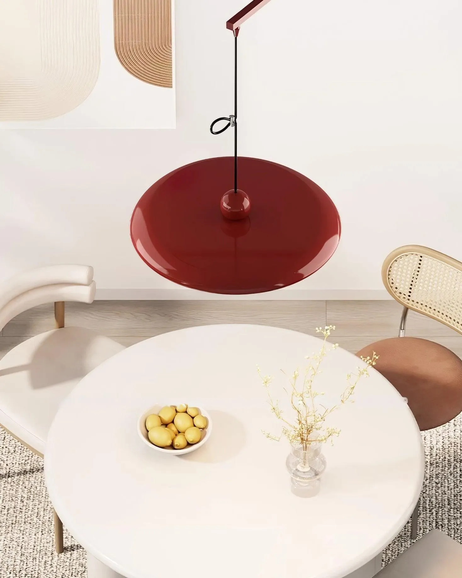 Eenvoudige moderne verstelbare hanglamp met zwenkarm HL885