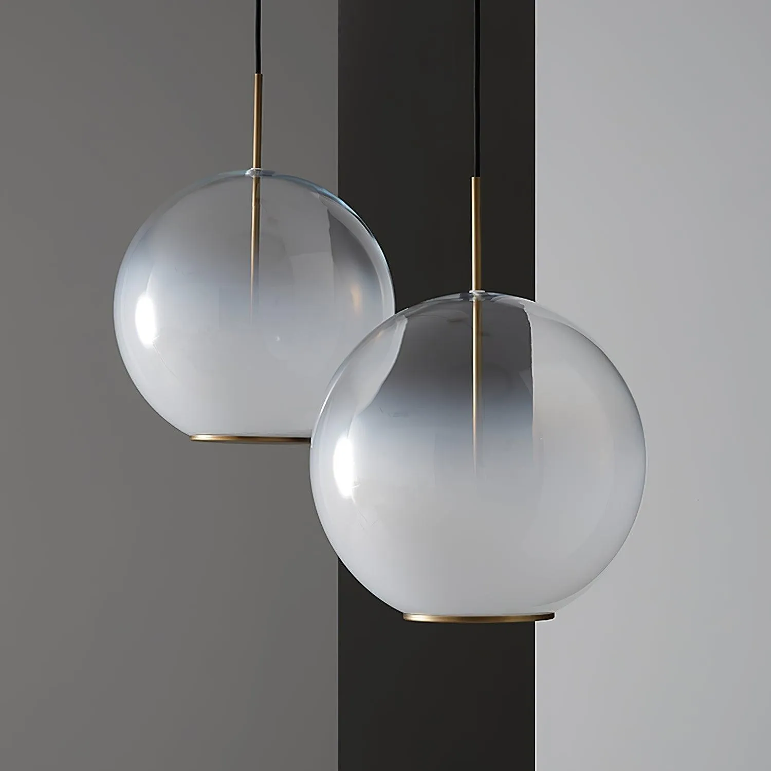 Eenvoudige bolvormige druppelvormige glazen hanglamp HL888