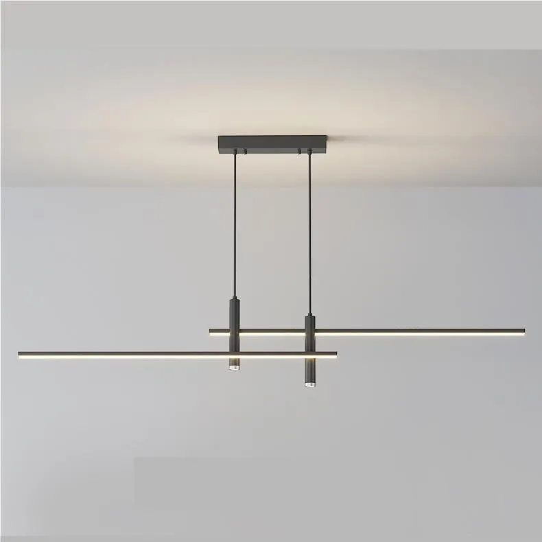 Moderne meerlaagse lineaire dimbare hanglamp HL150