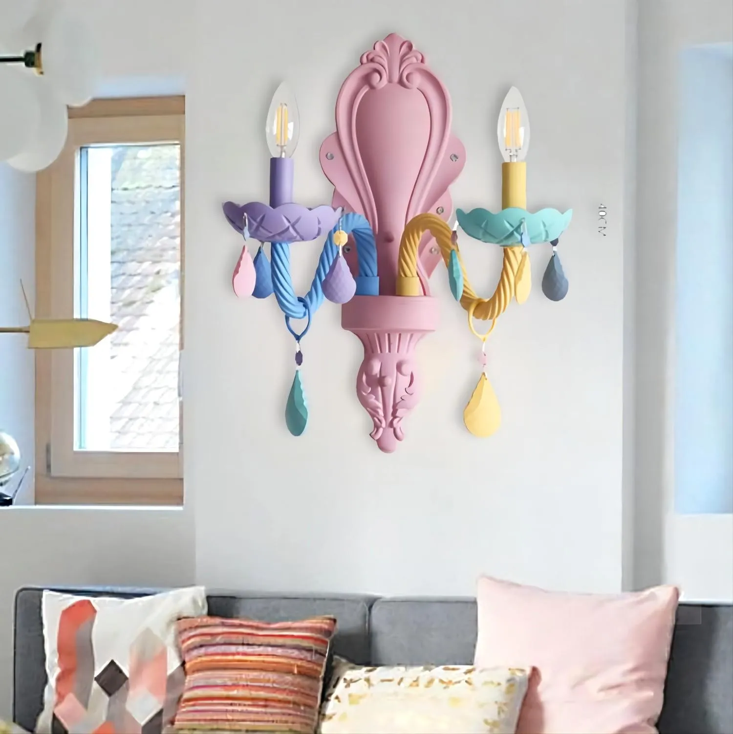 Kinderkamer Macaron Wandlamp