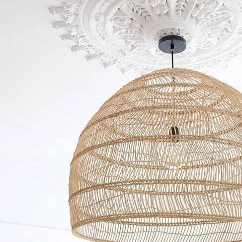Rustieke Rieten Mand Rotan Kooi Hanglamp HL161