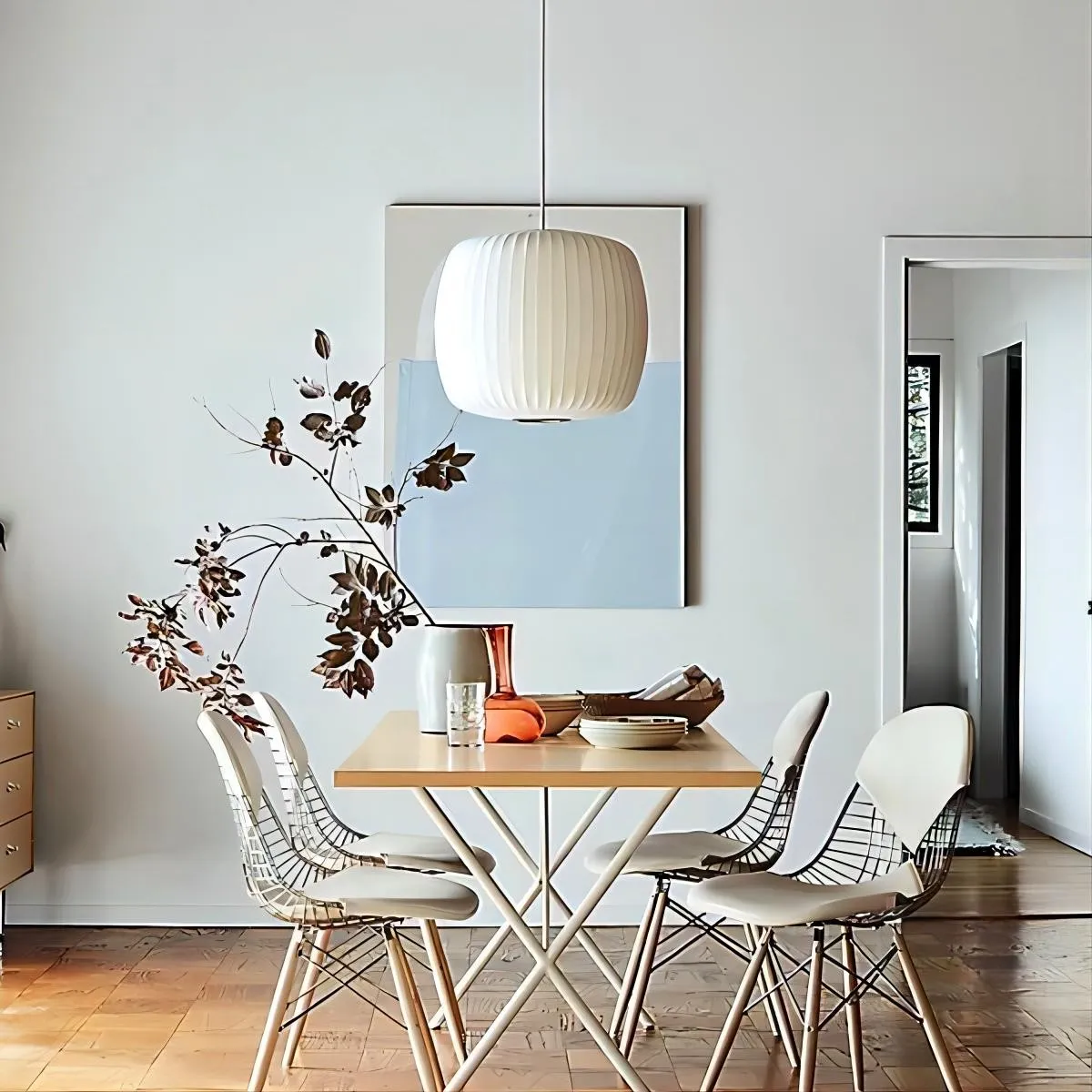 Saucer Zijde Bubble Hanglamp Woonkamer