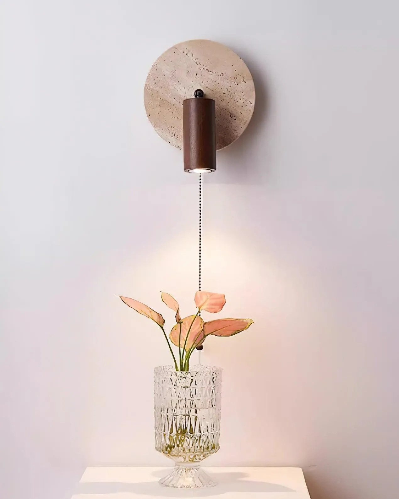 Vintage gele travertijn wandlamp HL712