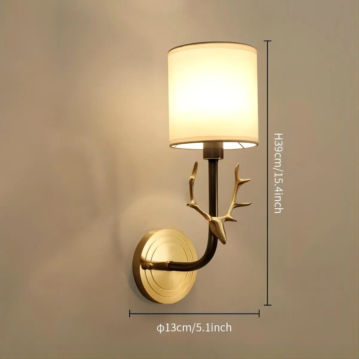 Hertenkop Wandlamp