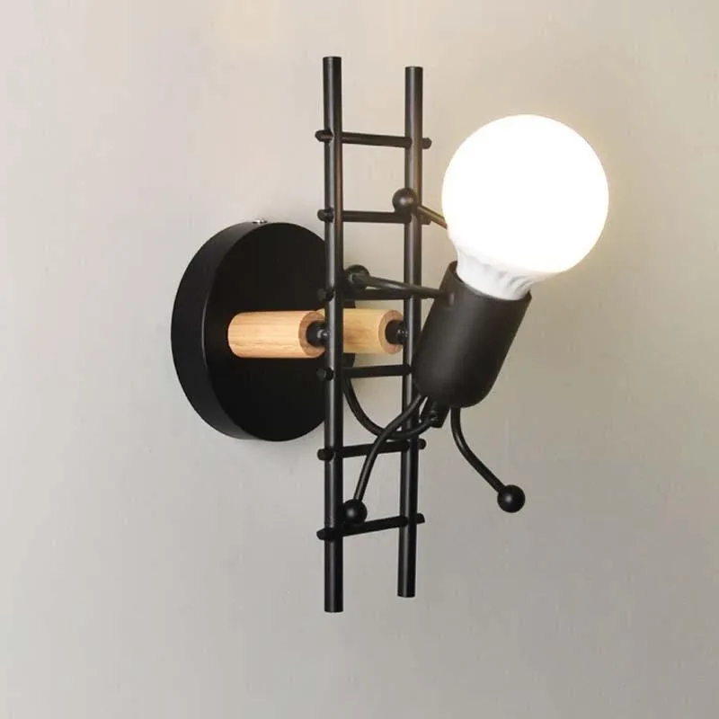 Modern Art Creative Iron Humanoid decoratieve wandlamp HL23