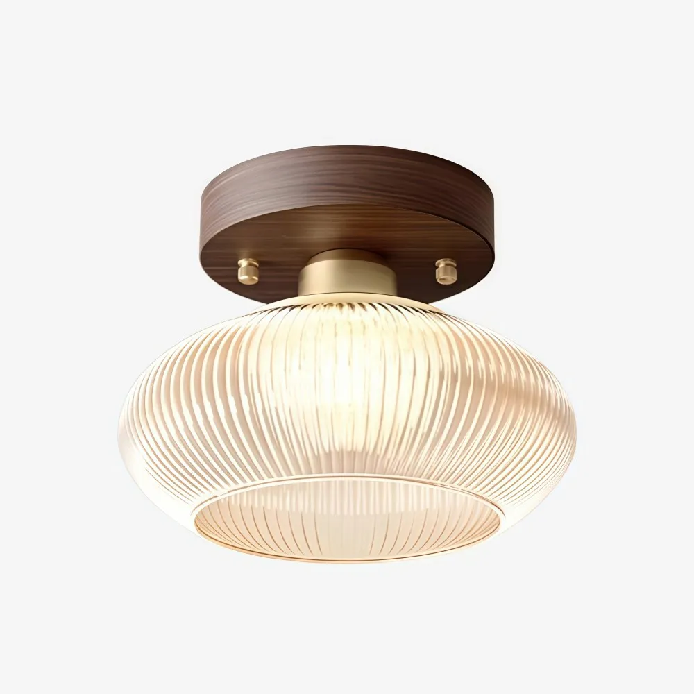 Soliro moderne glazen koepelplafondlamp met strakke, minimalistische vorm voor keukens en woonkamers HL2428
