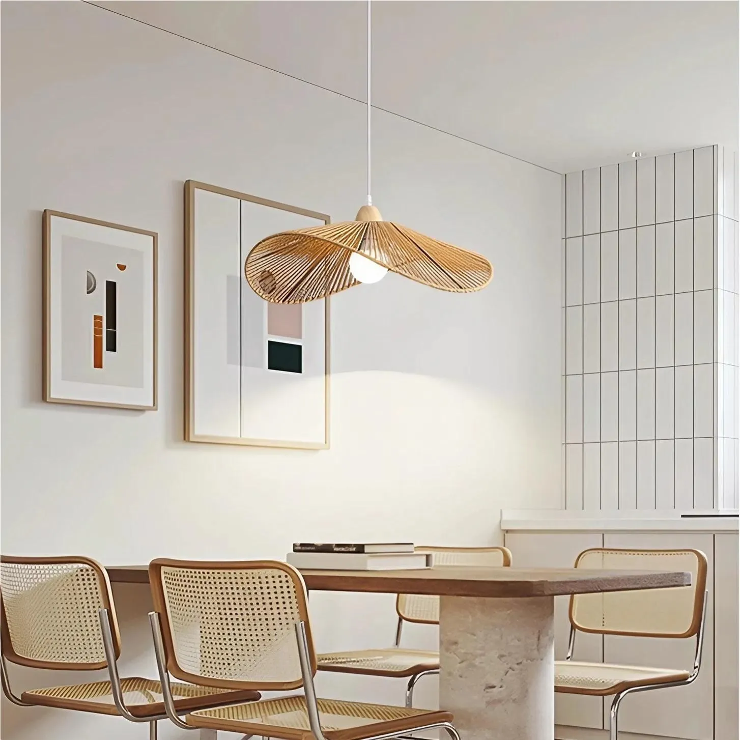 Rustieke Zen Strohoed Rotan Hanglamp HL207