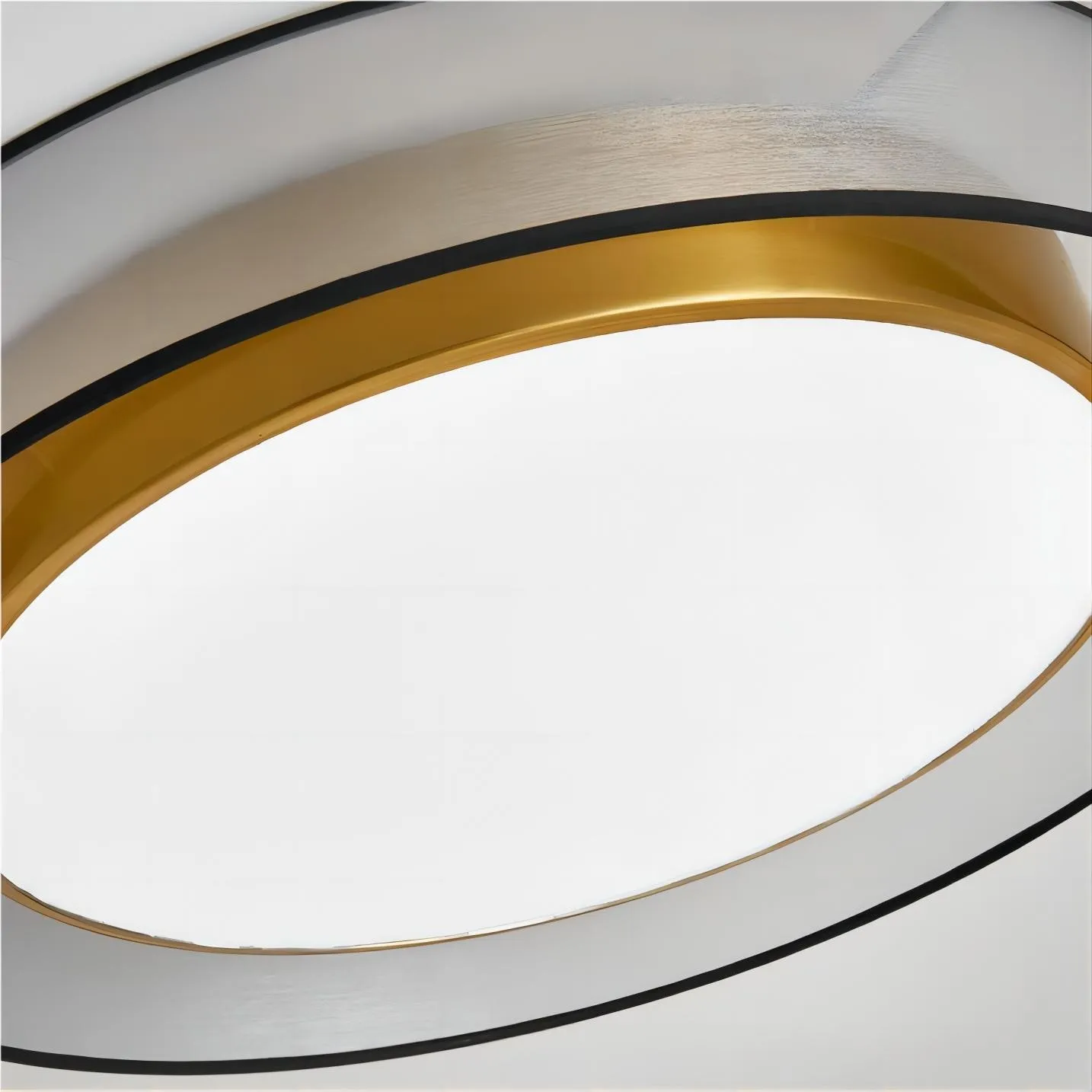 Moderne luxe ronde schijf messing plafondlamp HL172