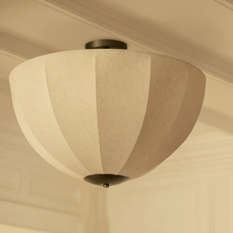 Lumarys hanglamp / plafondlamp - Botanisch geïnspireerde linnen kap voor eetkamer of woonkamer HL1879