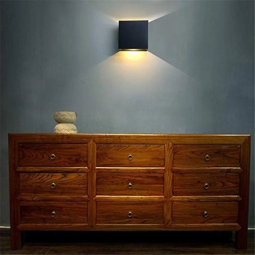 Moderne Cube LED Wandlamp Aluminium Voor Slaapkamer Huis Garage