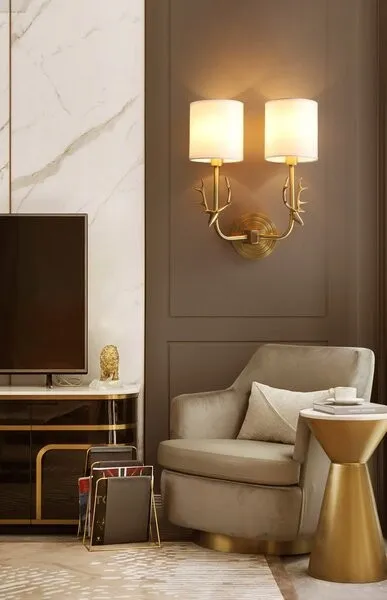 Hertenkop Wandlamp