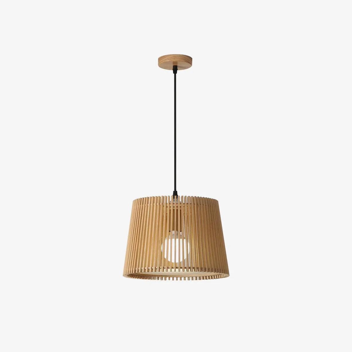 Houten boomstamkleurige kooi hanglamp HL752