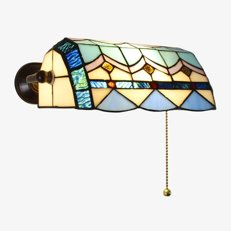 TF Tivanny Wandlamp met bloemenmotief en glas-in-lood - Tiffany-geïnspireerde wandlamp voor slaapkamer of hal HL3546