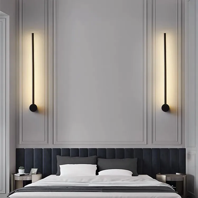 Industriële zwarte lineaire LED wandlamp HL159