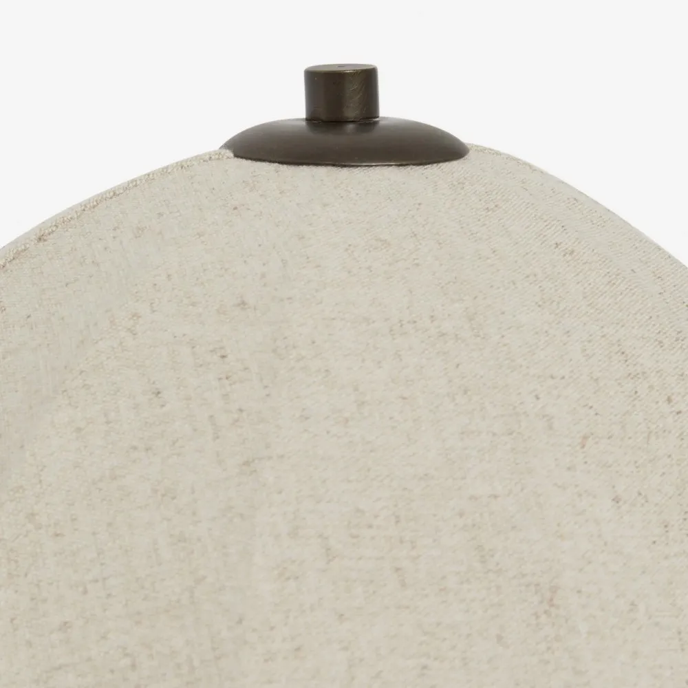 Cordove tafellamp met sculpturale bolvormige voet, artistieke tafellamp - linnen kap voor slaapkamer en woonkamer HL2280
