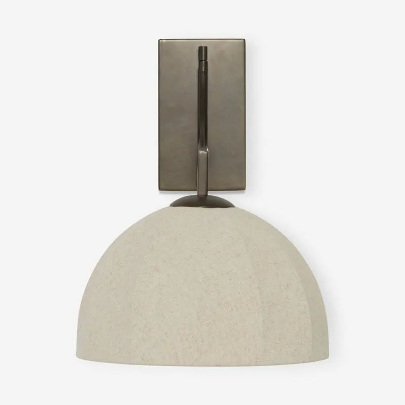 Lumarys Swing-Arm Wandlamp - Sculpturale wandlamp met linnen kap in organische stijl voor woon- of slaapkamer HL1874