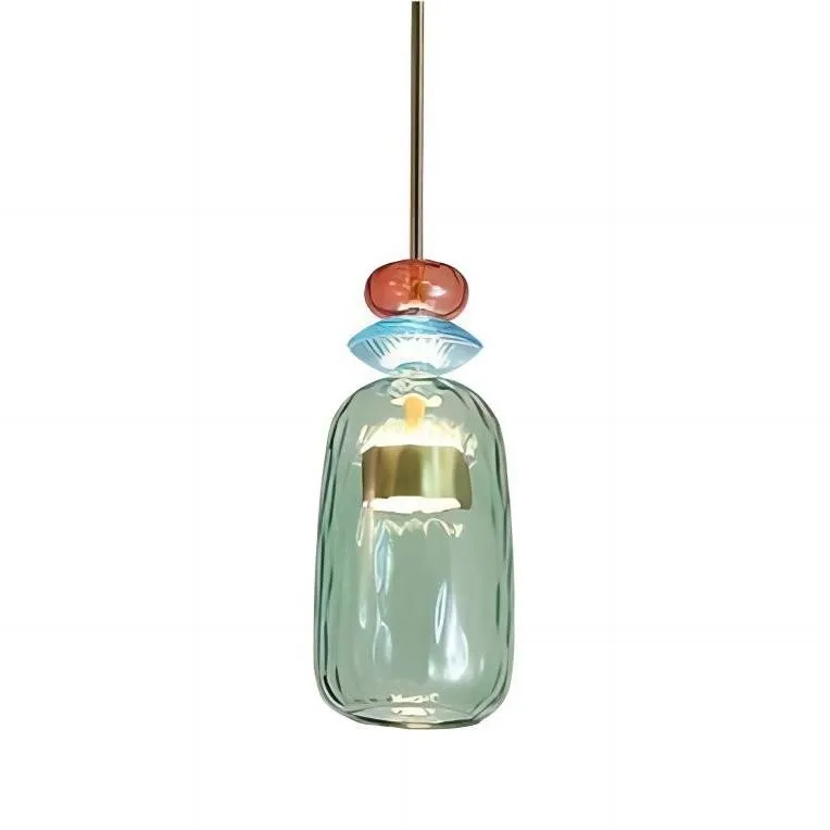 Scandinavische Macaron glas-in-lood design hanglamp HL213