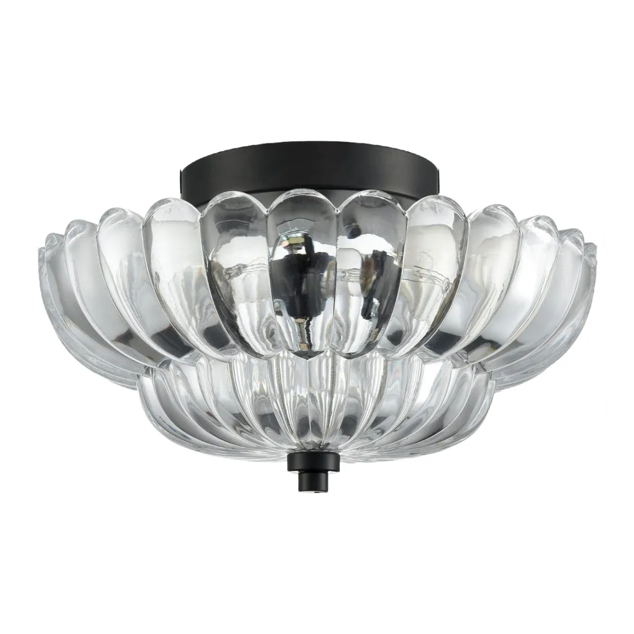 Semi-plafondlamp in parapluvorm, glazen lamp HL945
