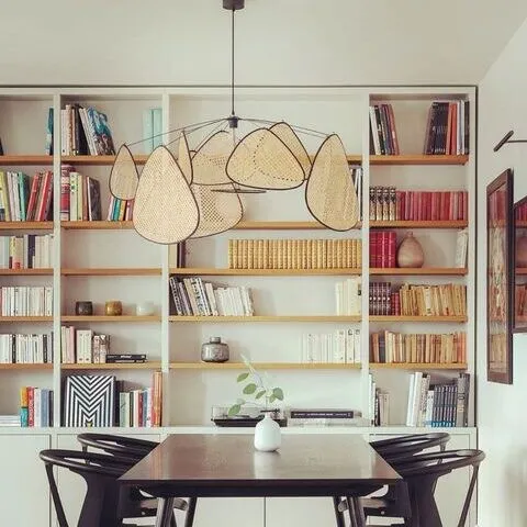 Natuurlijk Rotan Hanglamp Screen Cannage