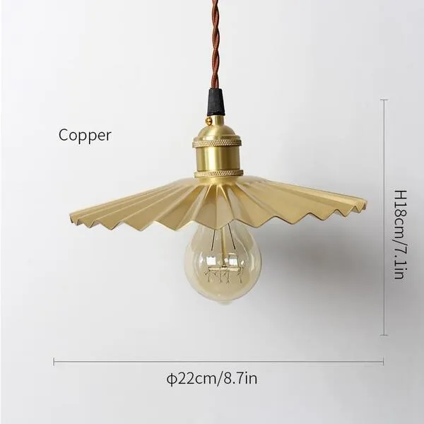 Koperen paraplu hanglamp