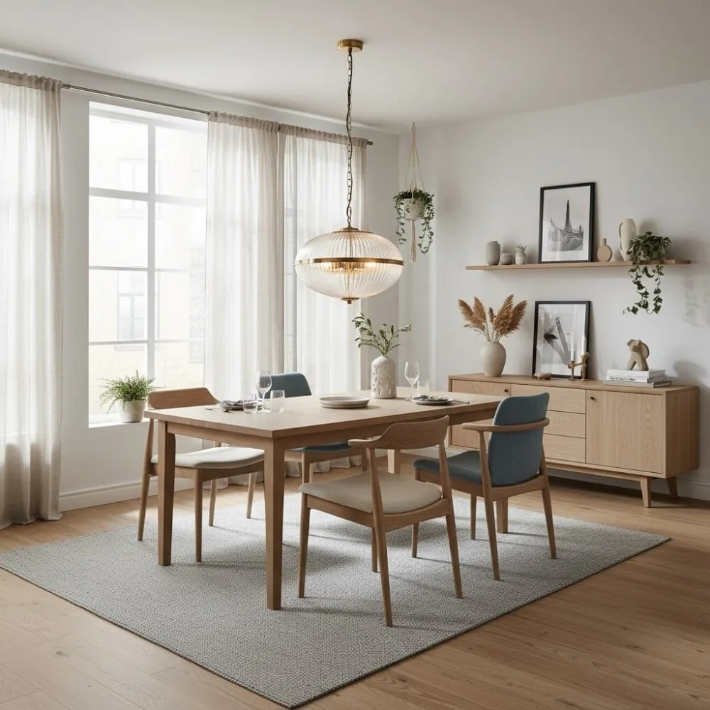 Luntra Moderne hanglamp met meerdere lichtpunten en getextureerd glas voor slaapkamers en gangen HL2147