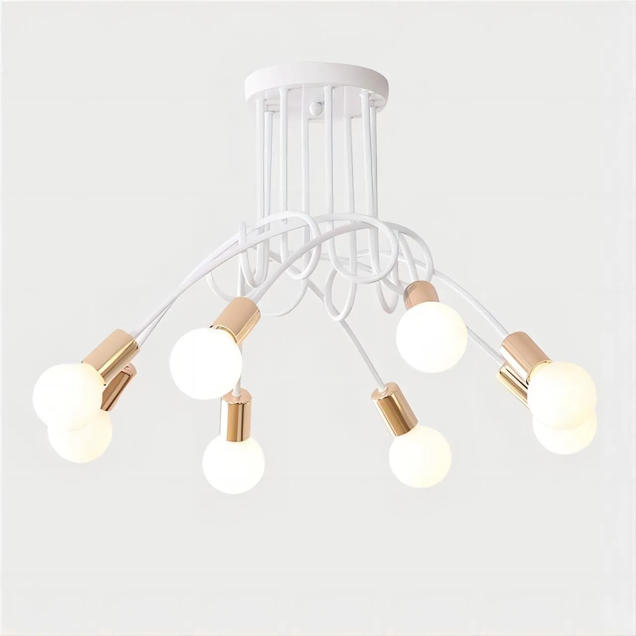 Scandinavische creatieve twist multi head kroonluchter HL174