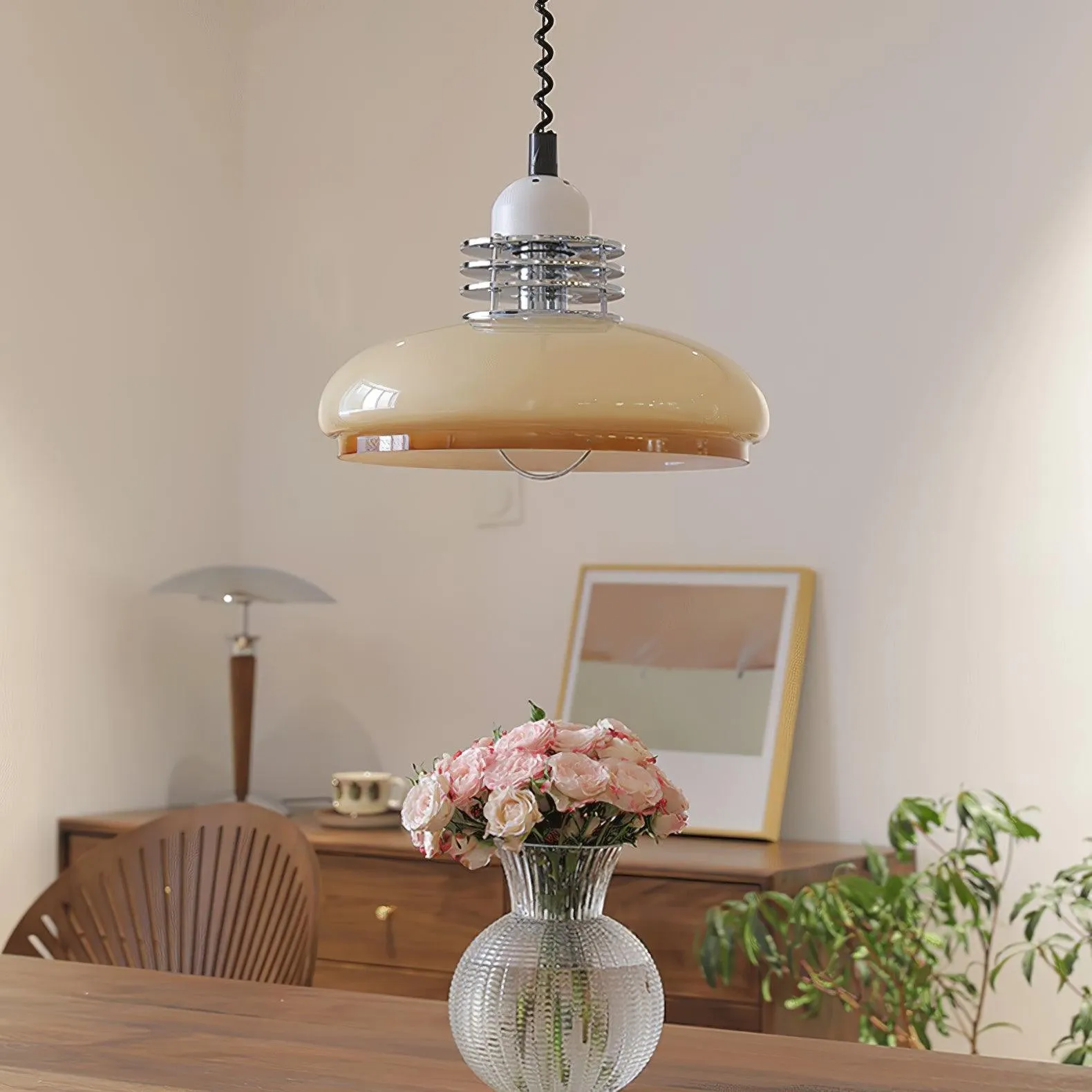 Nordic Cream intrekbare hanglamp HL914