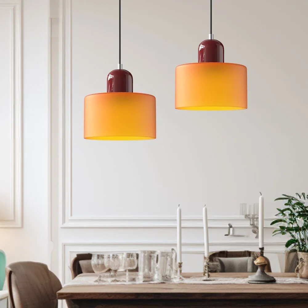 Kalo Cilinder Hanglamp - Glazen Lamp in Scandinavische Stijl voor Eet en Slaapkamer HL107