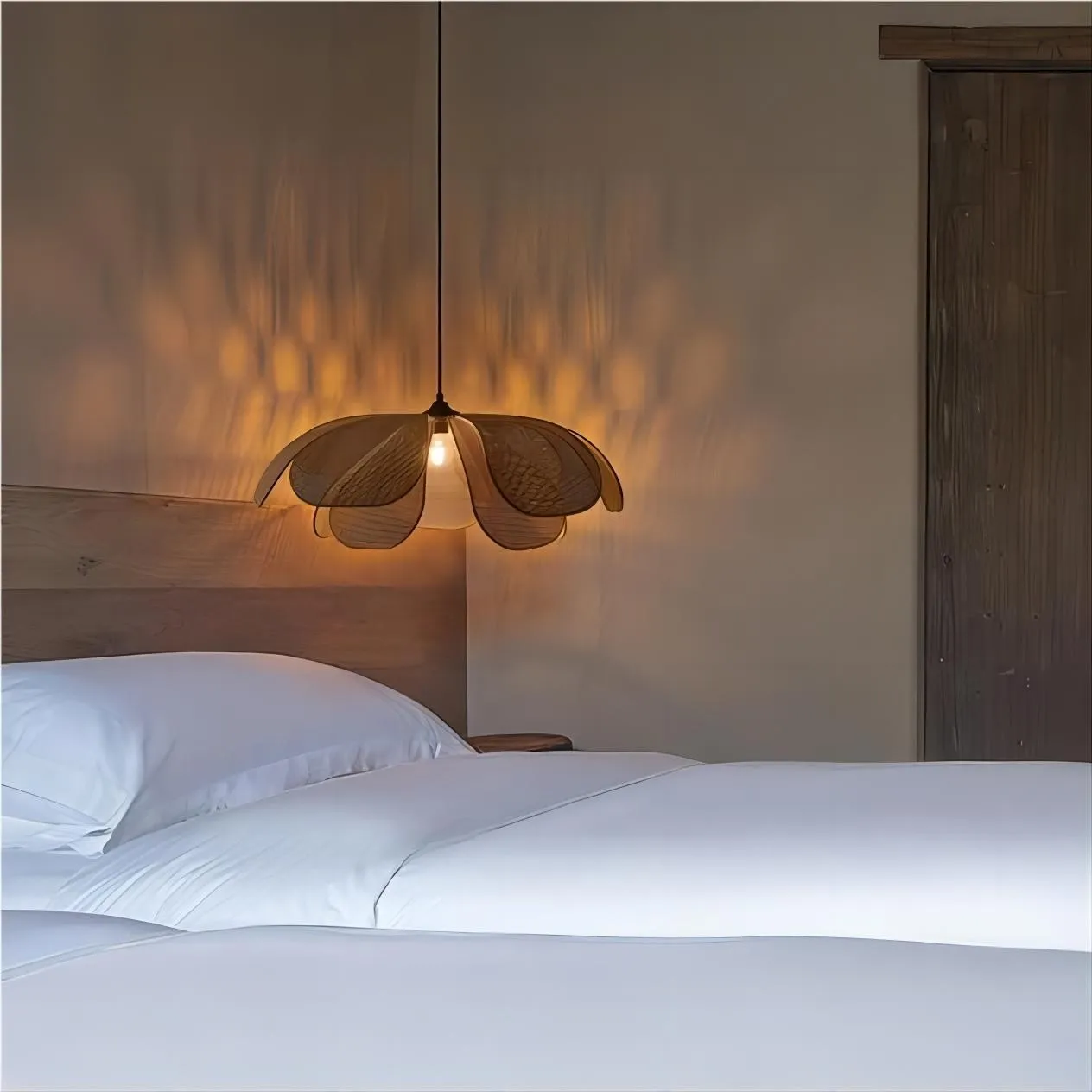 Rustieke rotan bloemblaadje design kroonluchter HL126